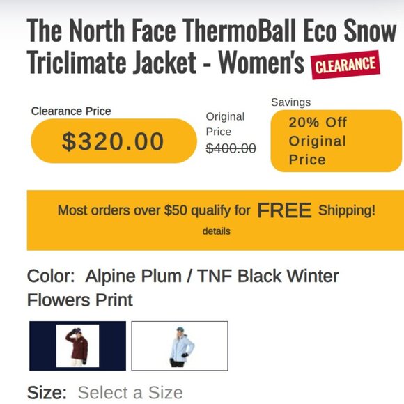 The North Face Women’s ThermoBall Snow Triclimate 3-in-1 XL Jacket - Picture 10 of 10